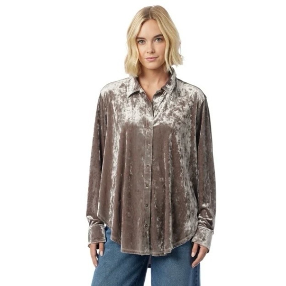 Jessica Simpson Women's Romy Velvet Shacket Size XL